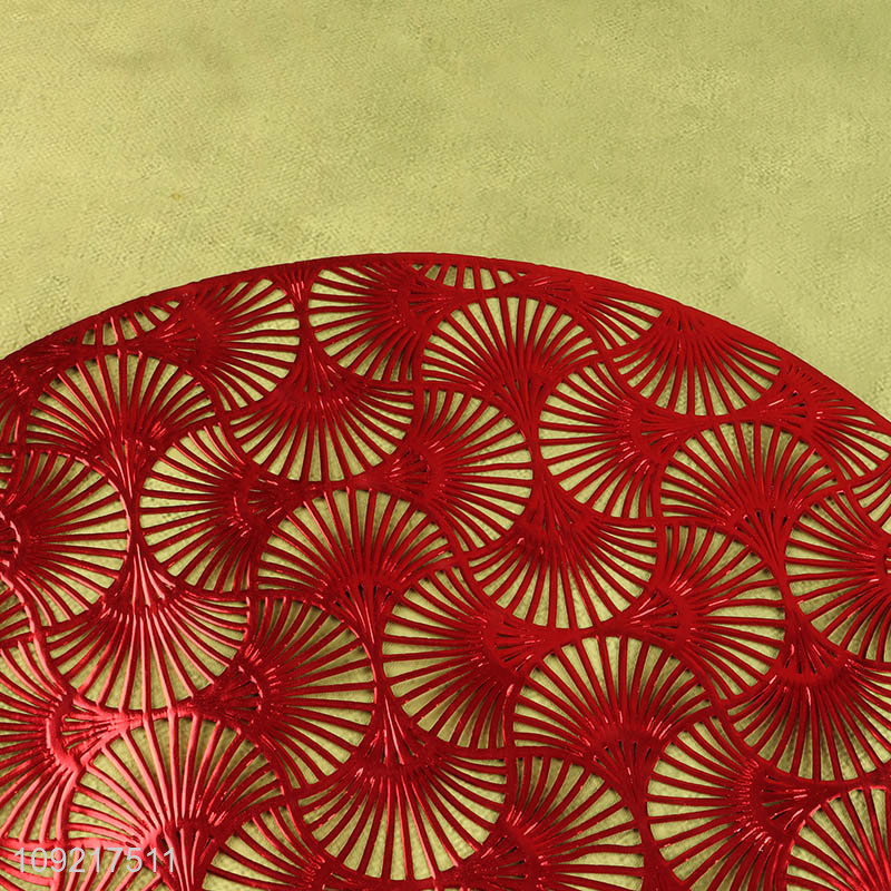 Hot Selling Round Metallic Place Mats Heat Resistant Decorative Table Mats