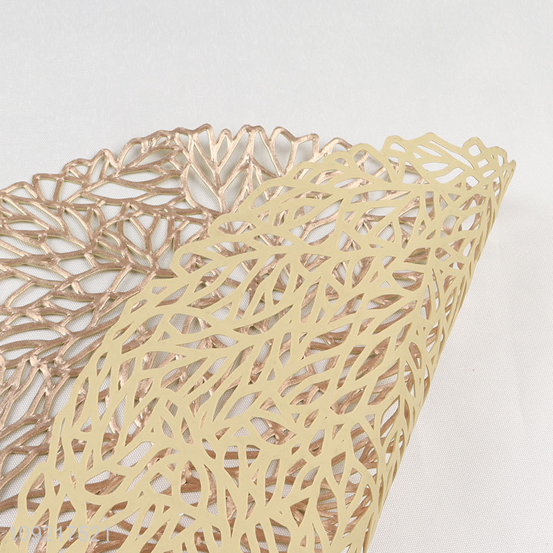 New Product Round Metallic Place Mats Washable Wipeable Waterproof Table Mats