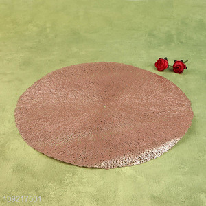 Online Wholesale Round Metallic Placemats Hollow Out Heat Resistant Table Mats