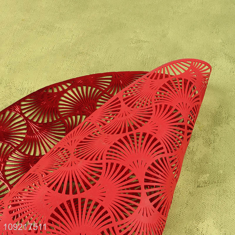 Hot Selling Round Metallic Place Mats Heat Resistant Decorative Table Mats