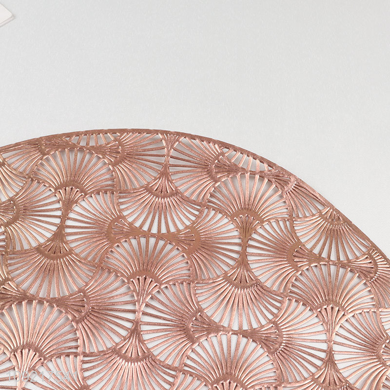 Factory Price Round Placemats Metallic Non-Slip Place Mats for Dining Table