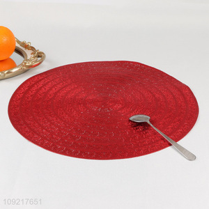 Factory Supply Round Hollow Out Placemats Non-Slip Washable Decorative Placemats