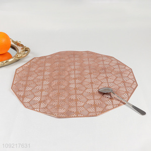 Factory Price Metallic Hollow Out Dining Table Placemats for Home Kitchen