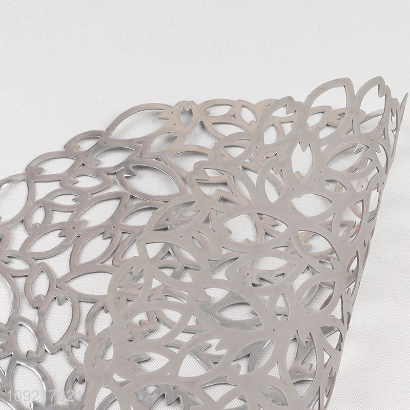 High Quality Round Placemats Metallic Hollow Out Wipeable Waterproof Table Mats