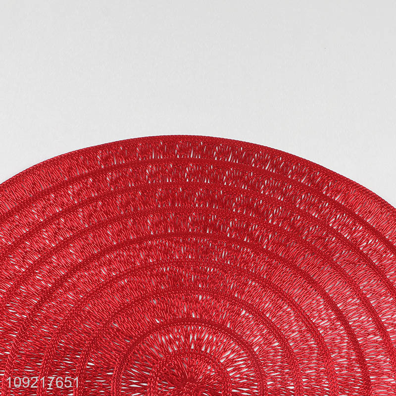 Factory Supply Round Hollow Out Placemats Non-Slip Washable Decorative Placemats