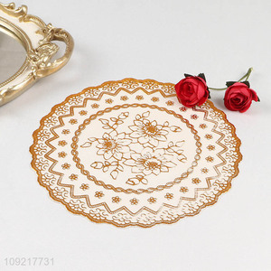 China Imports Round Coasters PVC Table Placemats for Home Kitchen Decor