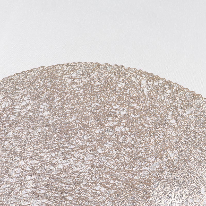 Wholesale Round Placemats Metallic Placemats Non-Slip Washable Table Mats