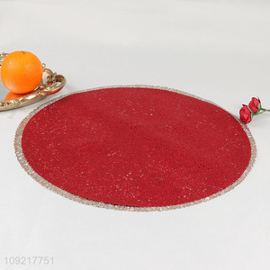 Wholesale Round Placemats Metallic Placemats Non-Slip Washable Table Mats