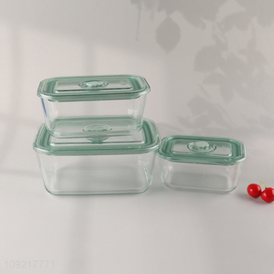 China products clear glass food container preservation box with lids