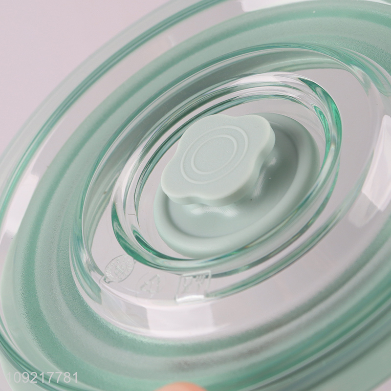 China factory round glass home kitchen food container preservation box