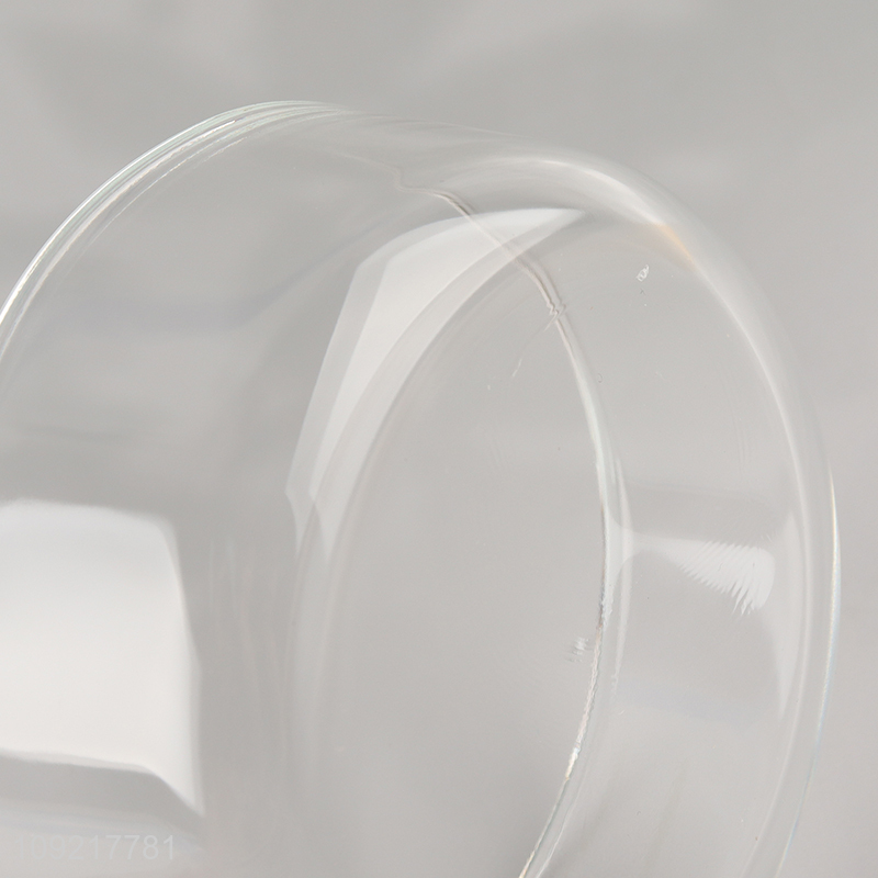 China factory round glass home kitchen food container preservation box