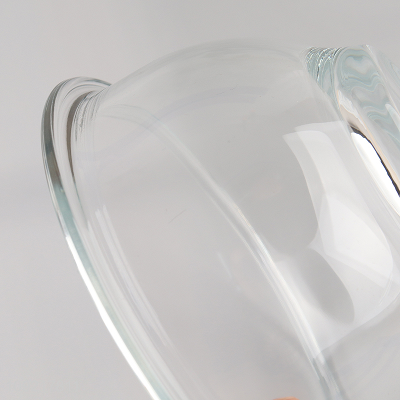 Hot selling round glass clear home kitchen salad bowl tableware bowl