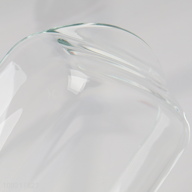 Top quality rectangle glass home kitchen baking dish baking pan with handle