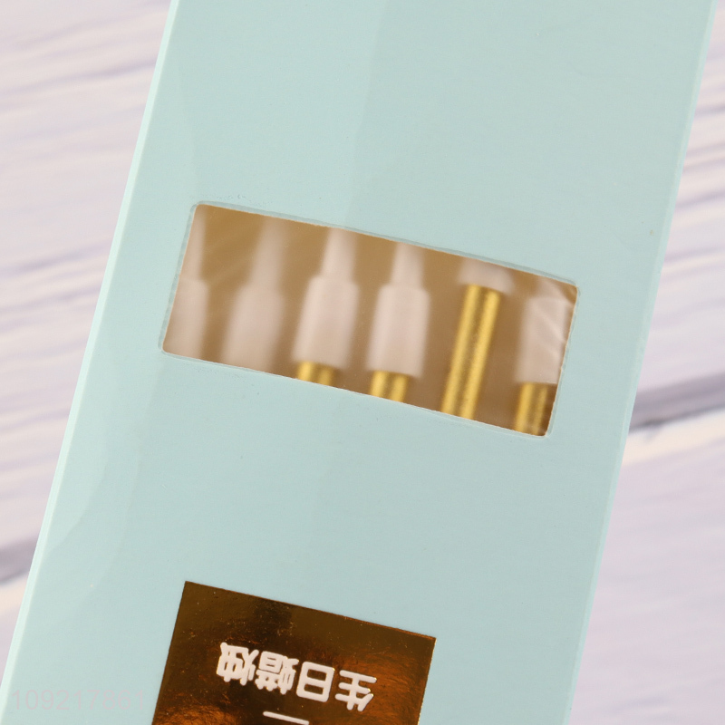 New arrival golden happy birthday candle cake decoration candle