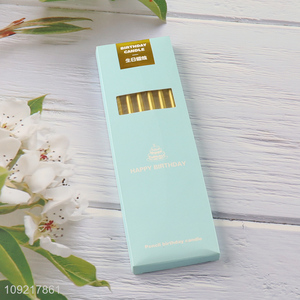 New arrival golden happy birthday candle cake decoration candle