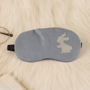 China factory portable rabbit travel sleeping eye mask polyester eye mask