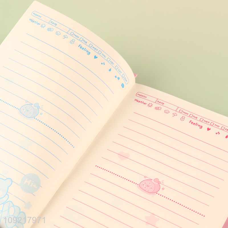 Popular products 46pages school students notebook diary book with lock