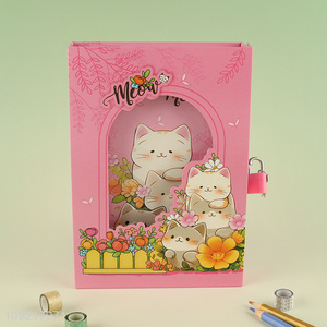 Popular products 46pages school students notebook diary book with lock