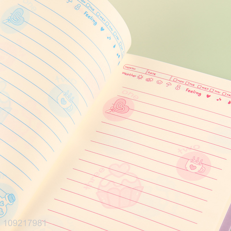 New arrival school office stationery notebook diary book with lock