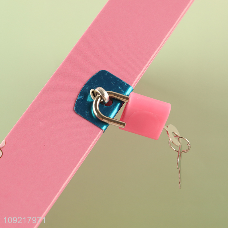 Popular products 46pages school students notebook diary book with lock