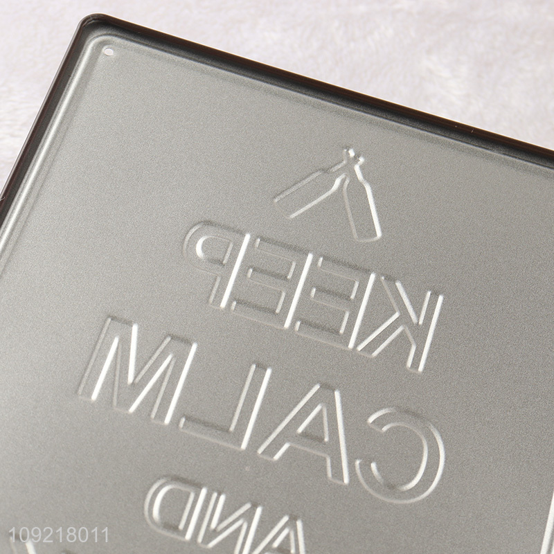 Top selling rectangle 3d metal sign vintage for decoration