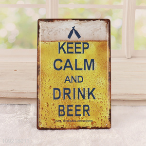 Top selling rectangle 3d metal sign vintage for decoration