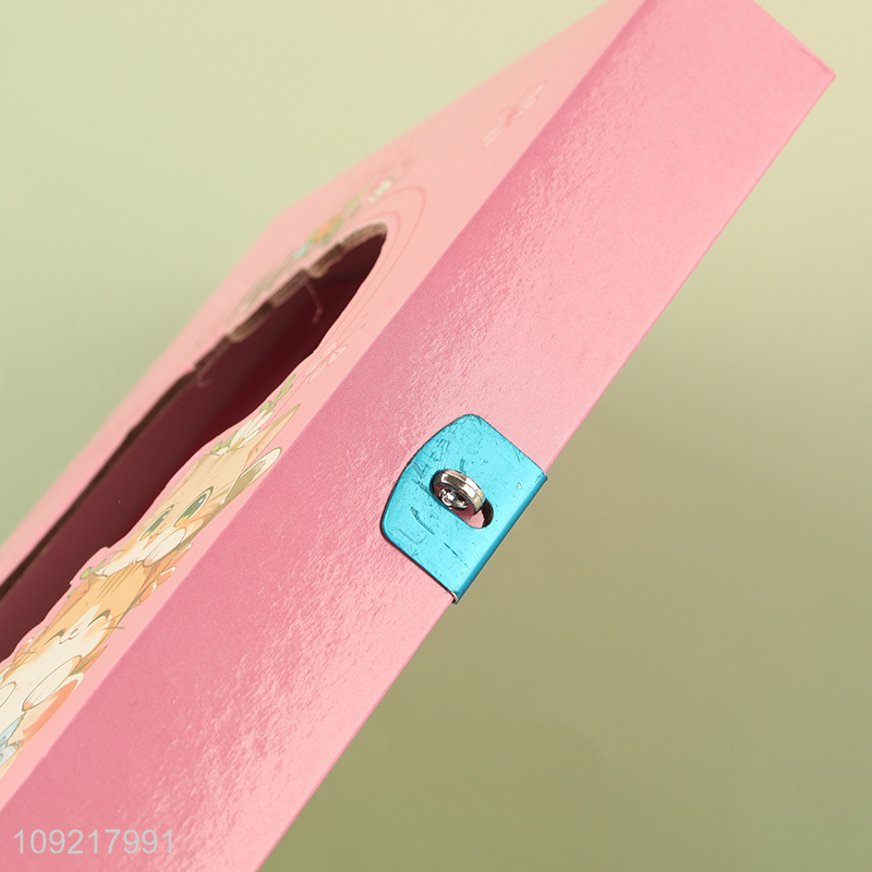 Hot products cartoon students notebook diary book with lock