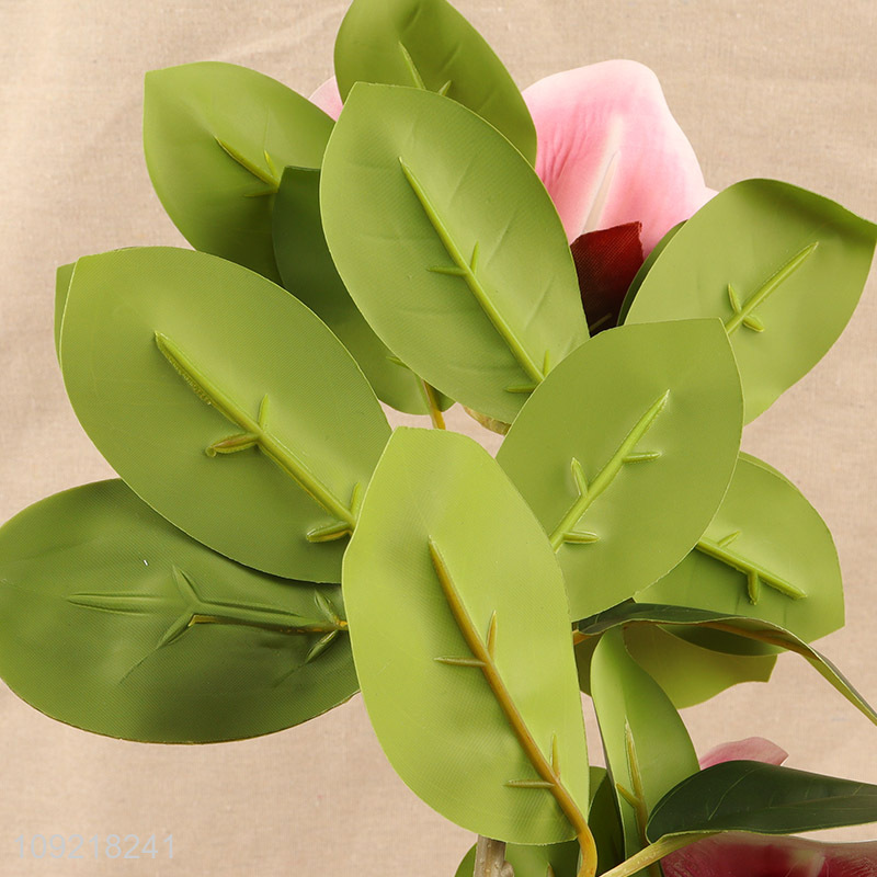 High Quality 2 Heads Artificial Flower Bouquet Fake Flower for Home Decor