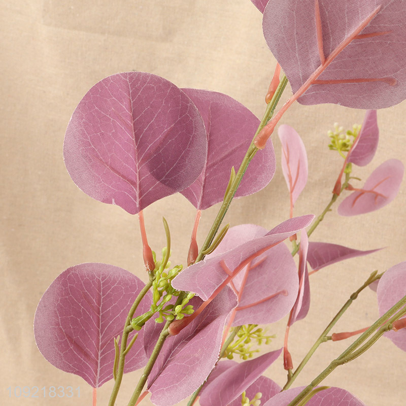 High Quality Artificial Eucalyptus Leaves Stem Fake Plant for Home Decor