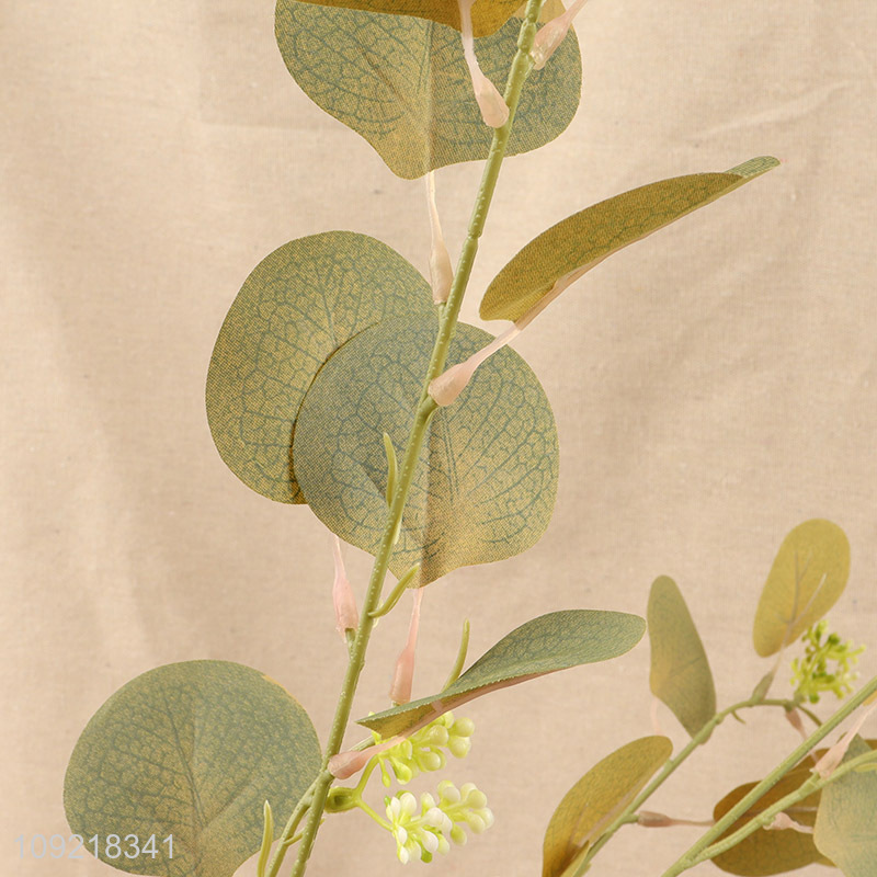 Factory Price Artificial Eucalyptus Leaves Stem Fake Greenery Fake Plant
