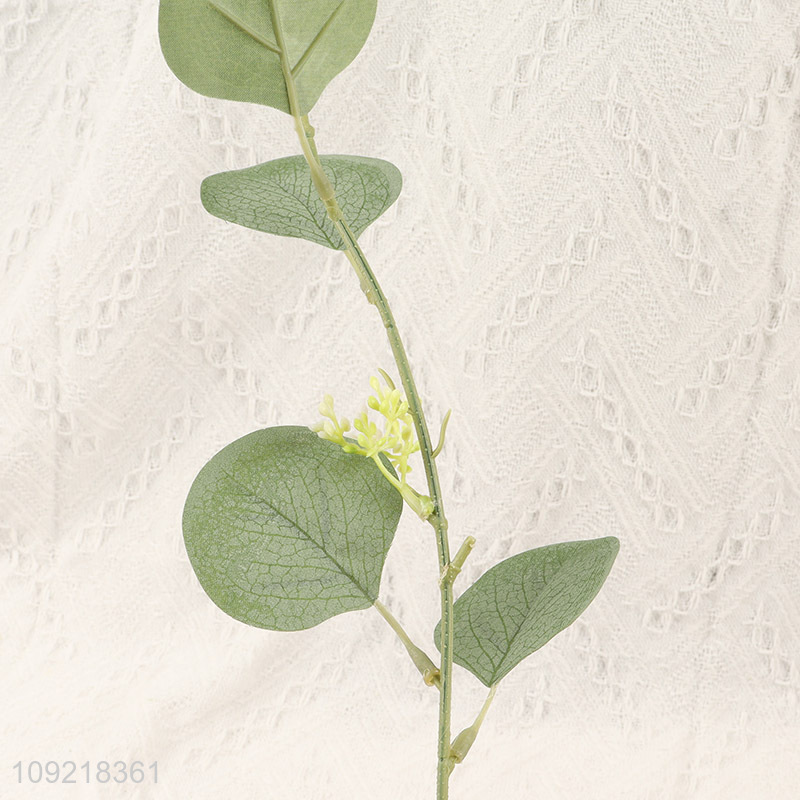 New Product Artificial Eucalyptus Leaves Stem Fake Plant Fake Greenery Leaves