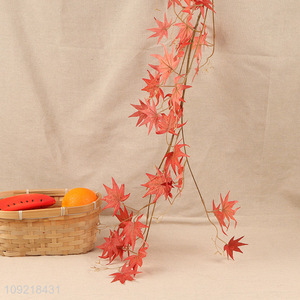 Hot Selling Hanging Artificial Maple Leaves Vine for Thanksgiving Party Decor