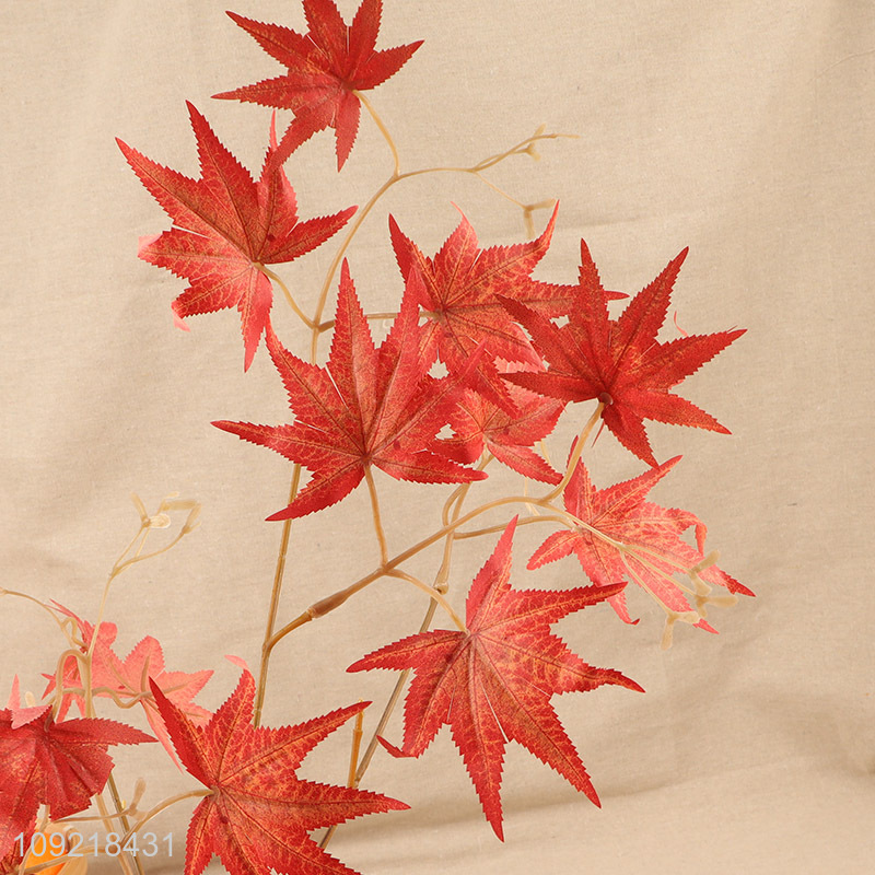 Hot Selling Hanging Artificial Maple Leaves Vine for Thanksgiving Party Decor