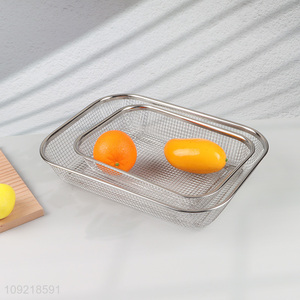 High Quality Stainless Steel Colander Strainer Food Washing Basket