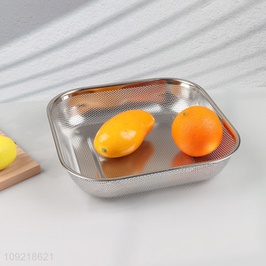 Factory Supply Stainless Steel Mesh Strainer Vegetable Washing Basket