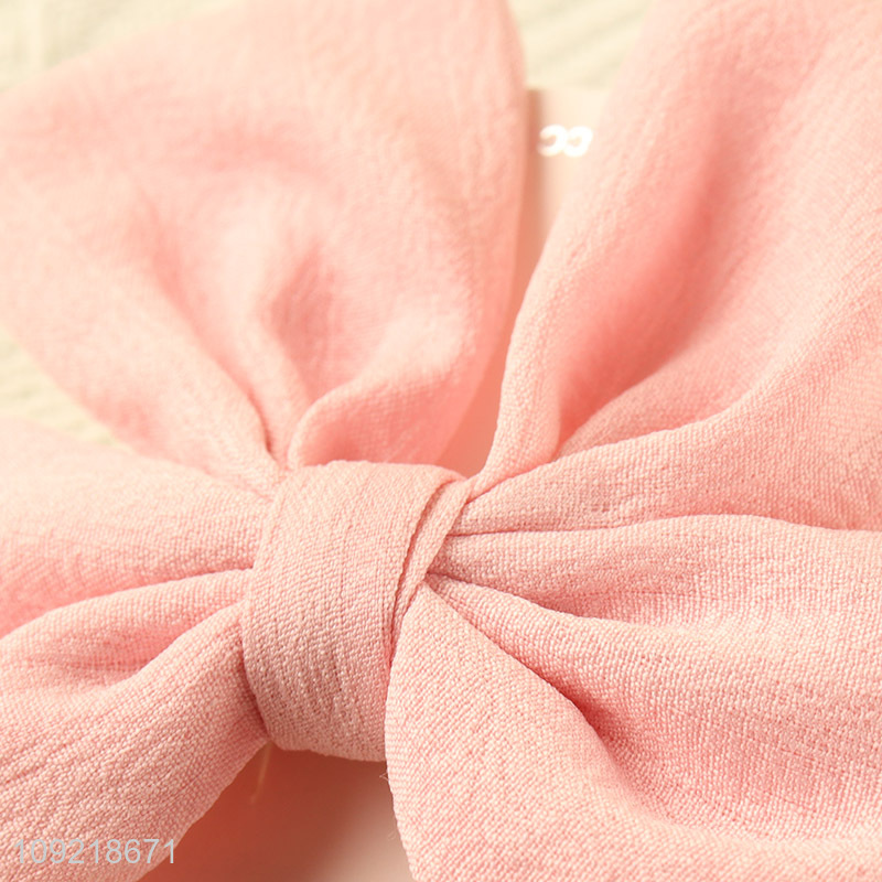 China factory pink girls bowknot hairpin hair clips for hair decoration