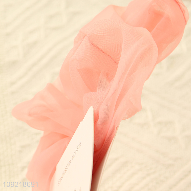 Hot products pink elastic girls hairband hair ring hair accessories