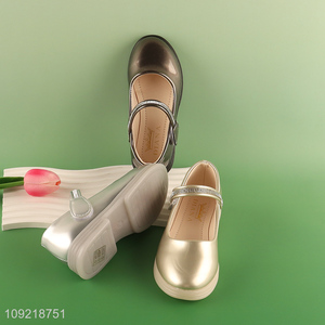 Top products multicolor fashion anti-slip girls Children's leather shoes