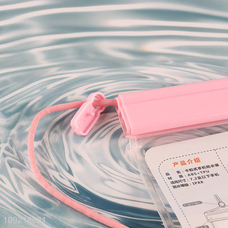 Top selling portable clear waterproof mobile phone bag wholesale