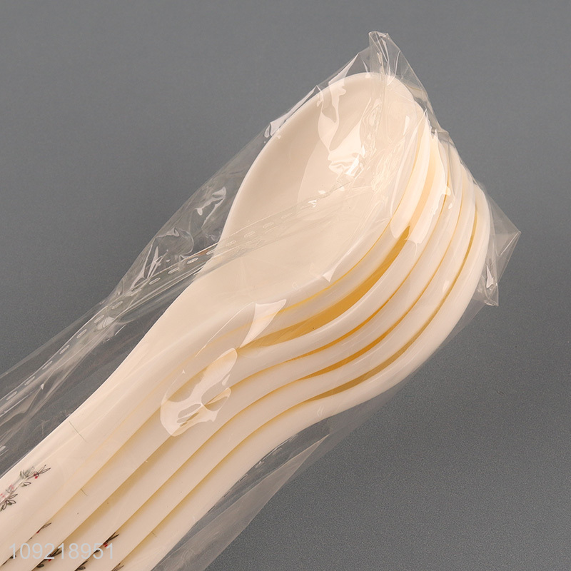 Factory price 5pcs plastic disposable tableware spoon cutlery spoon set