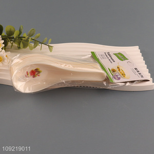 Yiwu market 8pcs plastic tableware spoon cutlery spoon set for home