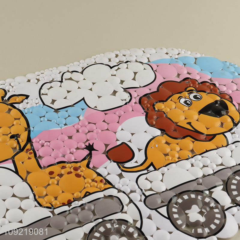 Yiwu market animal printed cartoon anti-slip protection bath mat shower mat