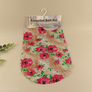 Hot products flower printed anti-slip household protection bath mat