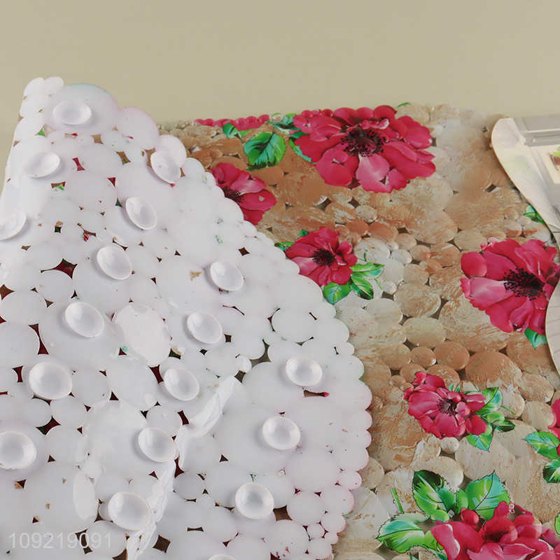Hot products flower printed anti-slip household protection bath mat