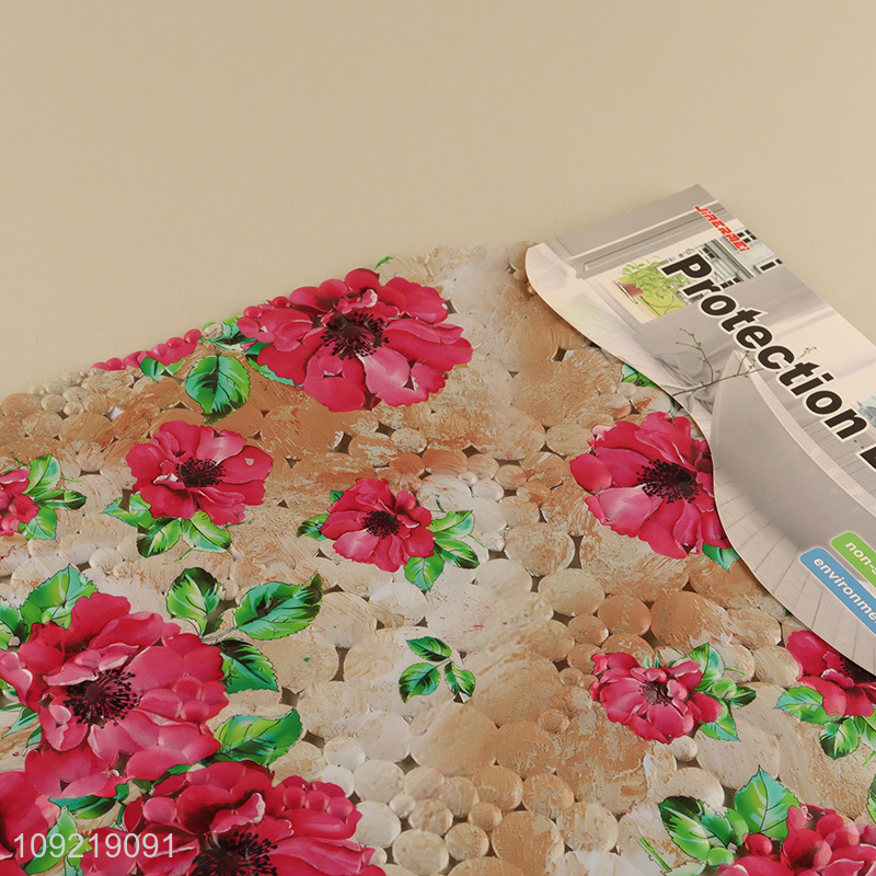 Hot products flower printed anti-slip household protection bath mat