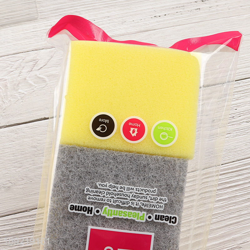 Wholesale 3PCS Heavy Duty Scrub Sponges Non-Scratch Cleaning Sponges