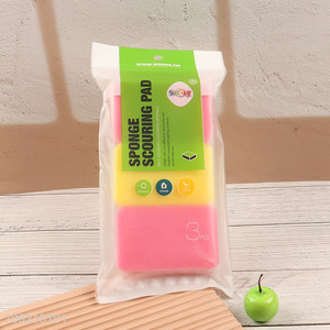 Good Quality 3PCS Heavy Duty Scrub Sponges Dishes Cleaning Sponges