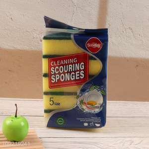 China Product 3PCS Heavy Duty Scrub Sponges Non-Scratch Dishwashing Sponges