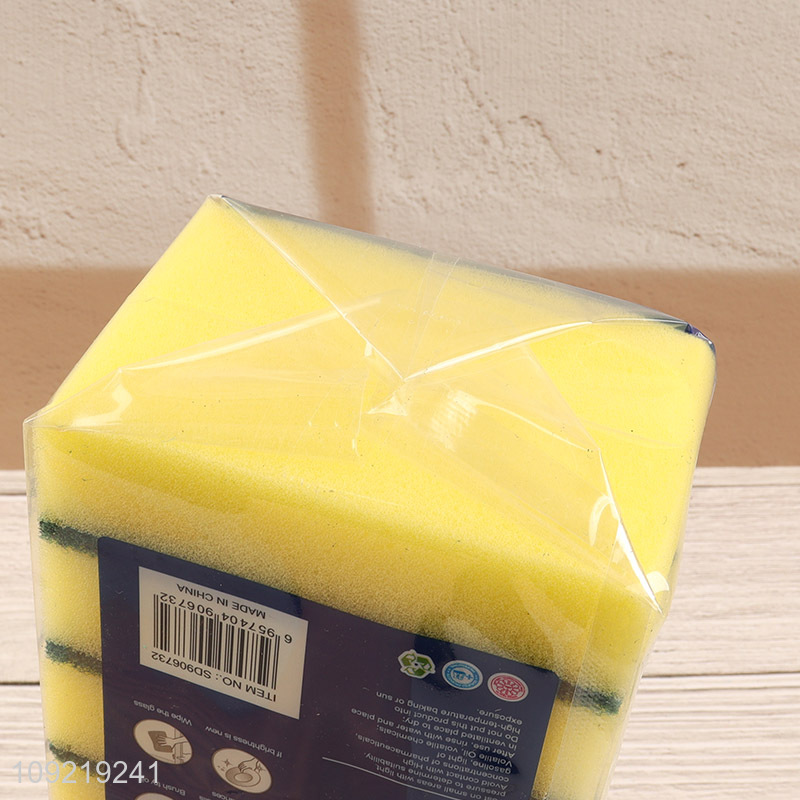 China Product 3PCS Heavy Duty Scrub Sponges Non-Scratch Dishwashing Sponges