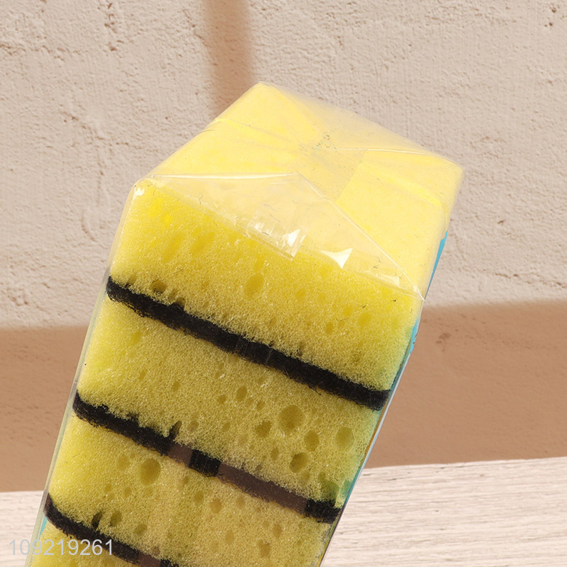 Wholesale 5PCS Heavy Duty Cleaning Sponges Dish Scrubber for Kitchen